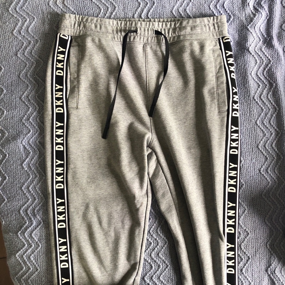 DKNY Gray Logo Waistband Sweatpants